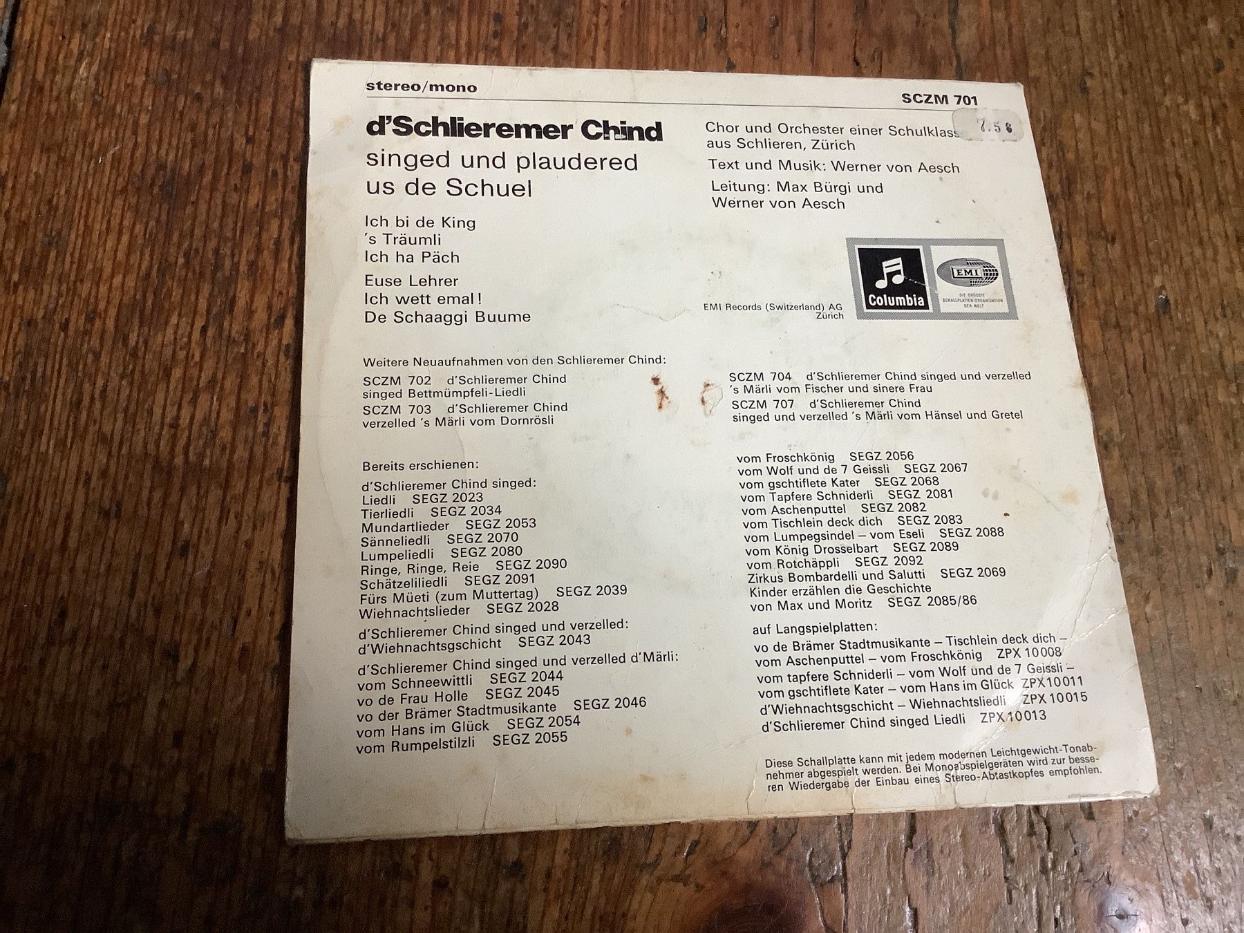 Dischi in vinile: D'Schlieremer Chind singed und plaudered us de Schuel – Usato da Flaach venduto da Monisoldshop 1