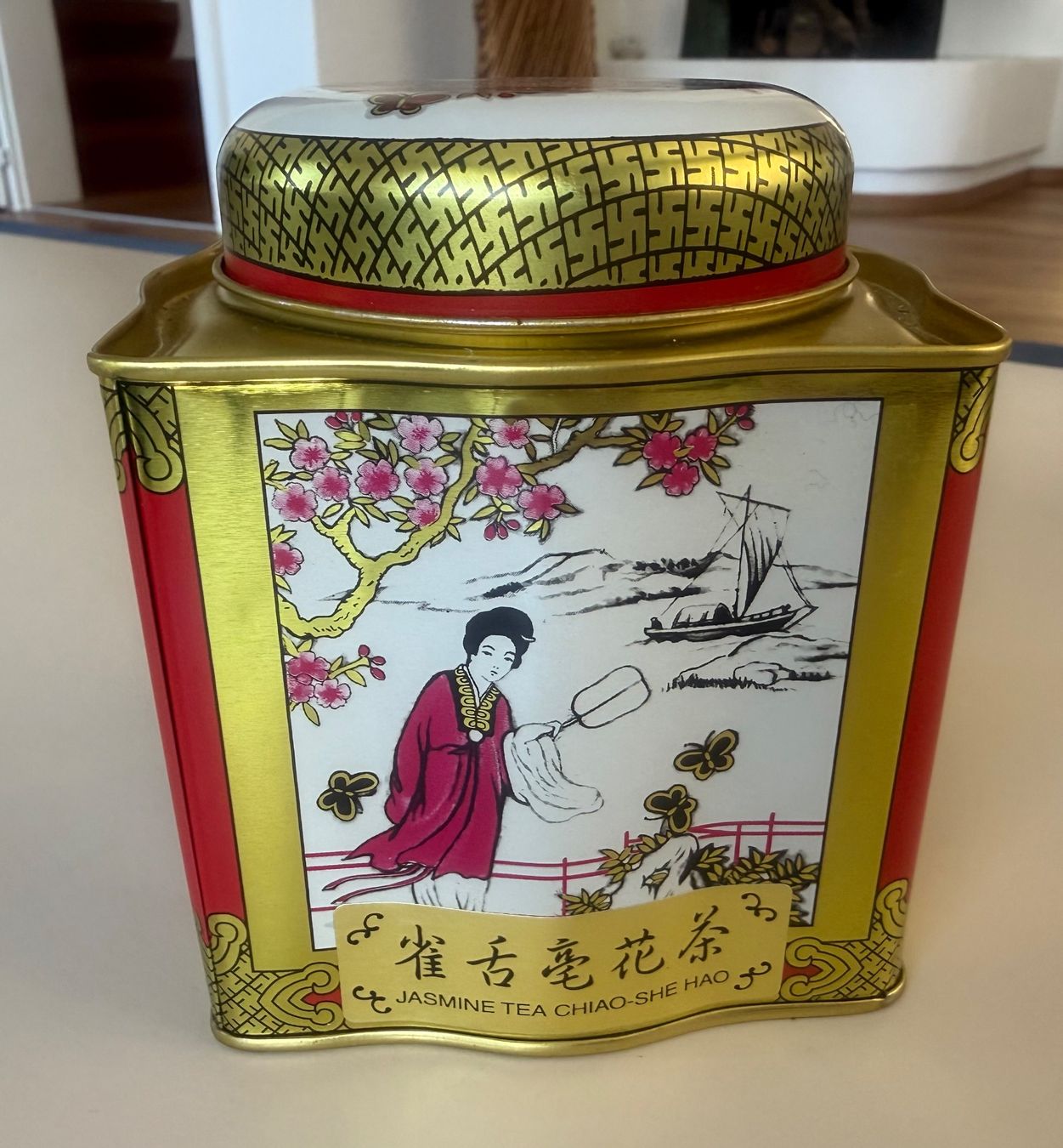 Contenitori & Simili: Chinesische Tee Büchse, Blechdose, Teedose leer – Nuovo (secondo la descrizione) da Zollikon venduto da dorean