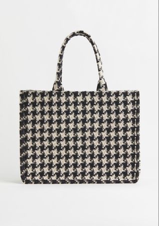 H&M Houndstooth Shopper Bag