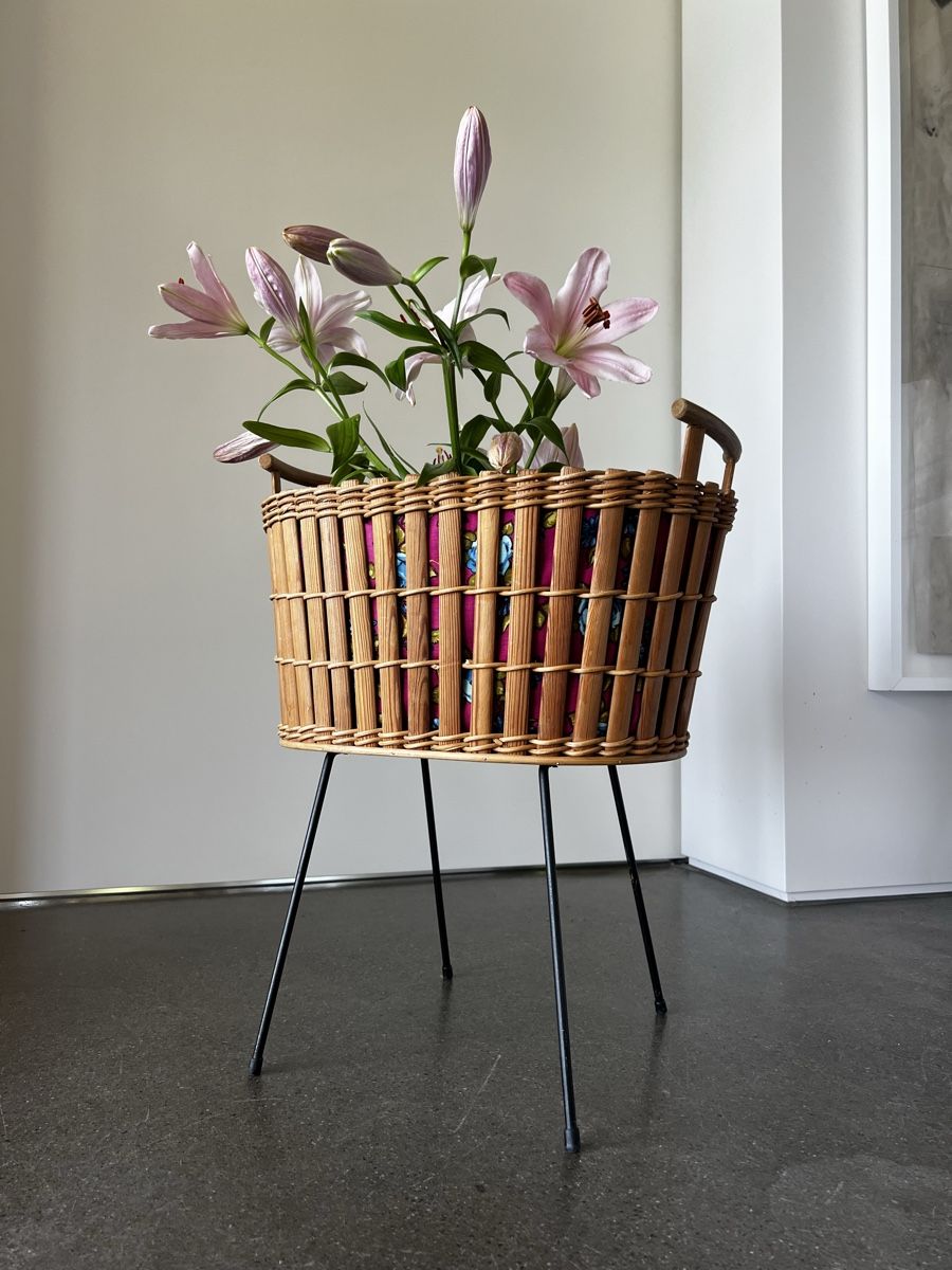 Altro per la casa: Vintage Wicker Basket, Mid century Side table – Usato da Oberägeri venduto da Theonose74 5