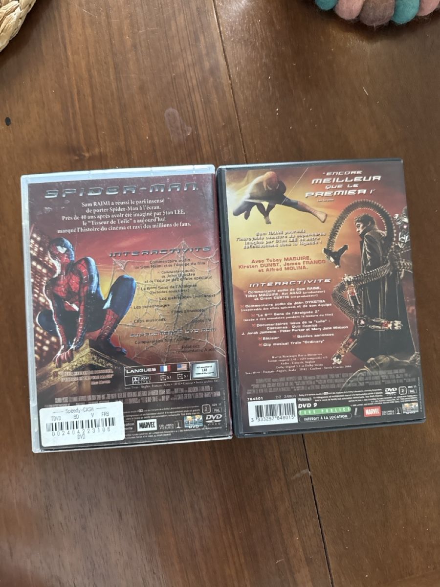 Tutti i DVDs: DVD Spiderman 1 et 2 – Usato da Neuchâtel venduto da KKMJ 1