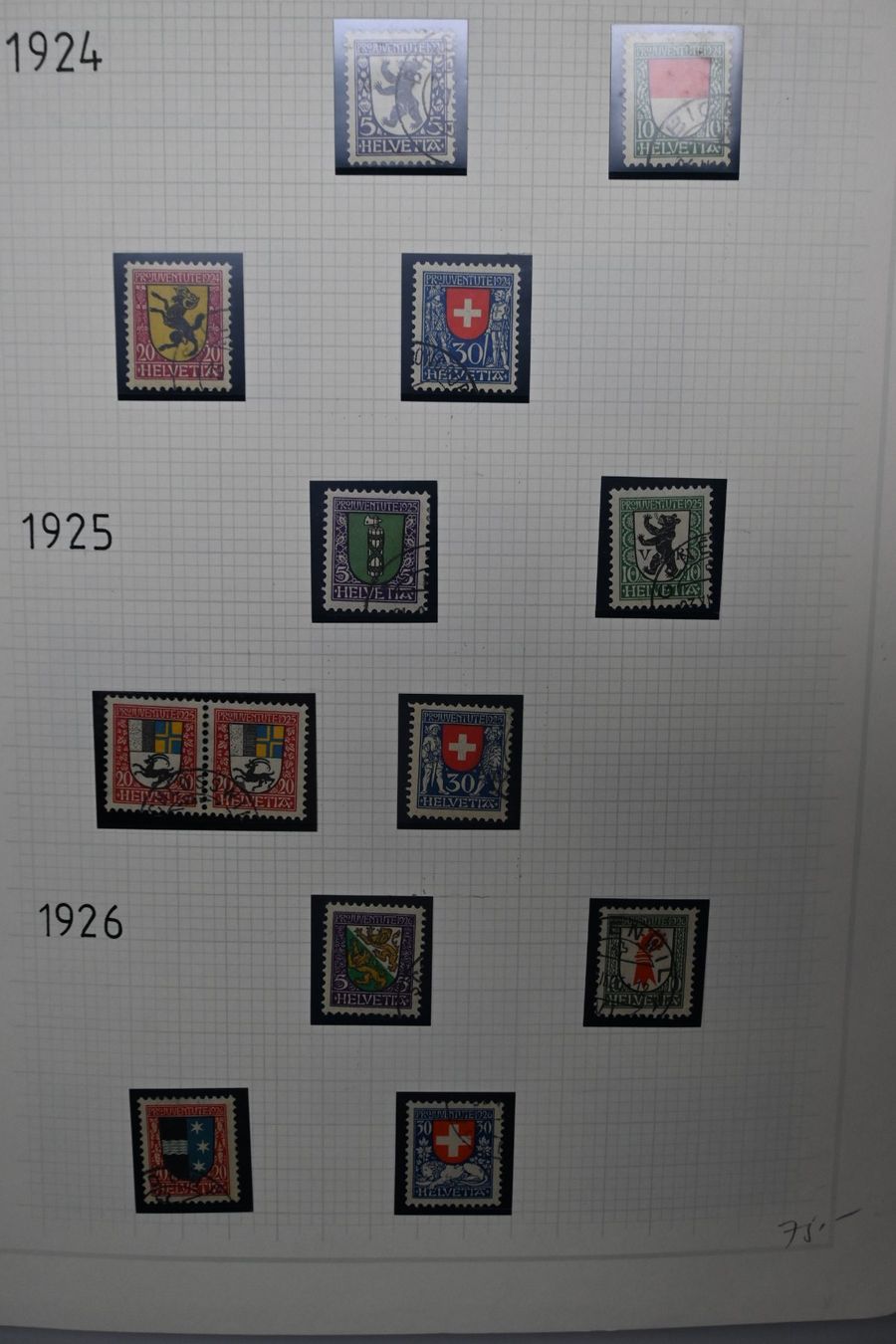Tutti i francobolli: 1 Sammlung Pro Juventute 1913 - 2007 - Einzelwerte/Viererbl. – Usato da Steffisburg venduto da Charlamov 2