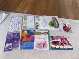 Lot de 9 cartes de vœux diverses