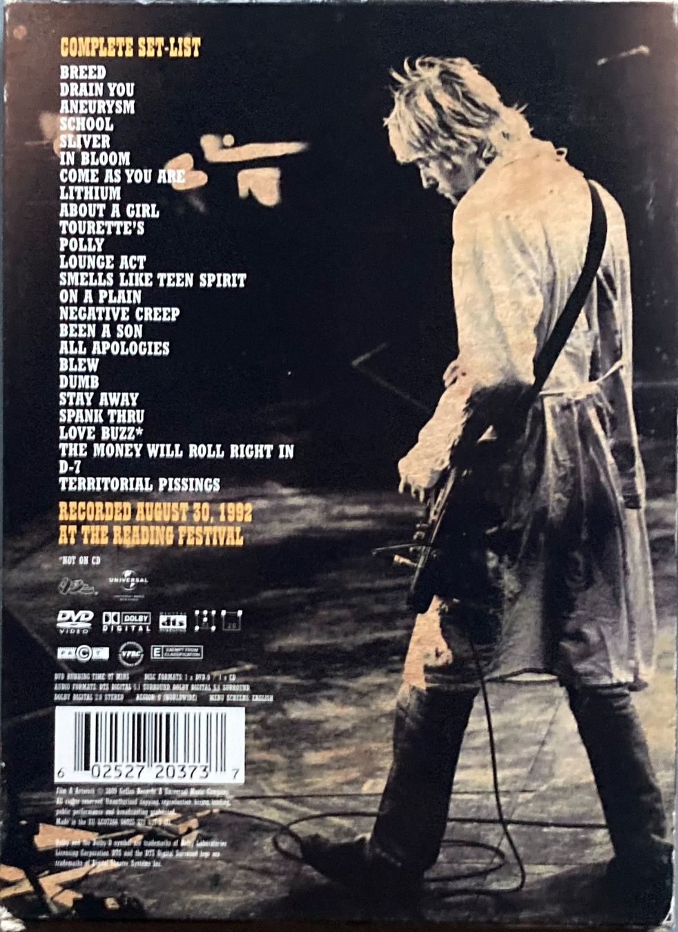 Alle DVDs: NIRVANA - LIVE AT READING – Gebraucht aus Poliez-Pittet von Newtown-Records 1
