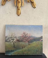 Charmant tableau printanier, peinture à l'huile sur toile
