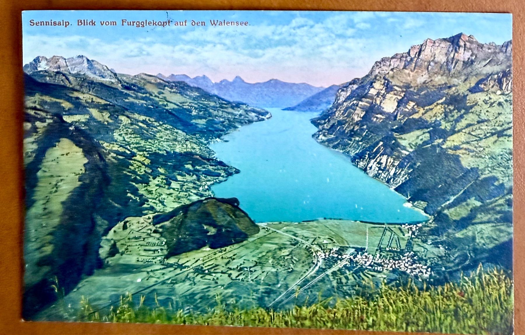 Cartoline postali: Sennisalp - Blick vom Furgglekopf & Walensee - AK – Usato da Lutry venduto da Ediego