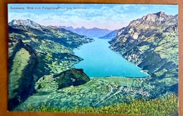 Sennisalp - Blick vom Furgglekopf & Walensee - AK