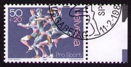1986_W65_1. Pro Sport-Marke_ERSTTAG 11.2.86 BERN mit Gummi !
