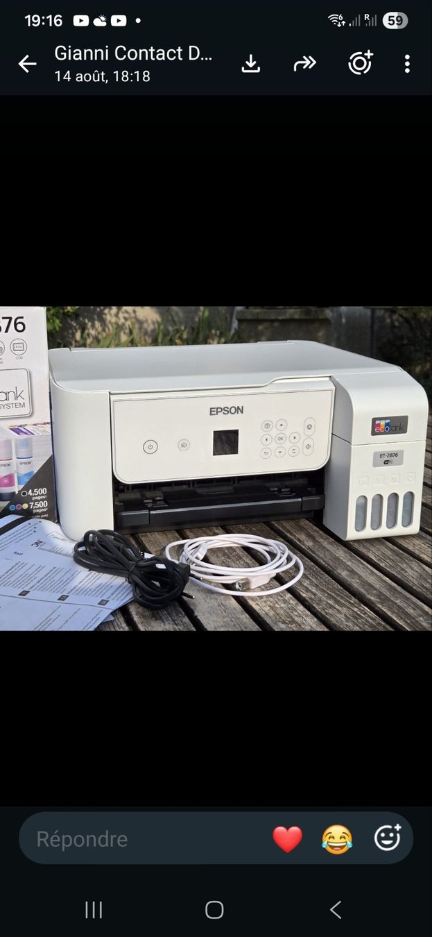Epson Stampanti: imprimante EPSON  EcoTankET-2876 – Usato da Sagno venduto da myr_bh52 1