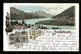 Litho Silvaplana, Hotel zur Post und Wil