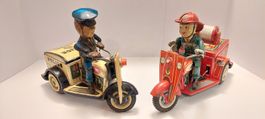 Jouet moto en tole "Nomura", lots de 2 jouets