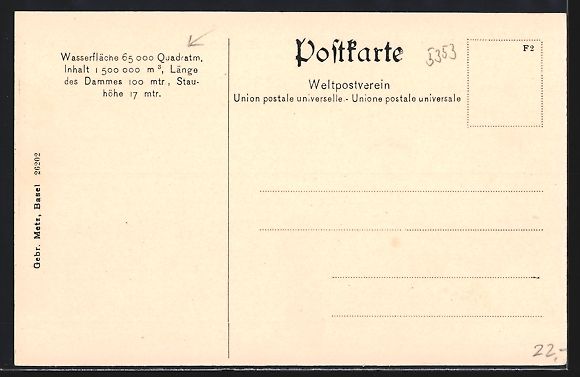 Cartes postales: Bruggen-Winkeln, Stauwerk Gübsensee mit – D'occasion à Berlin par bartko-reher 1