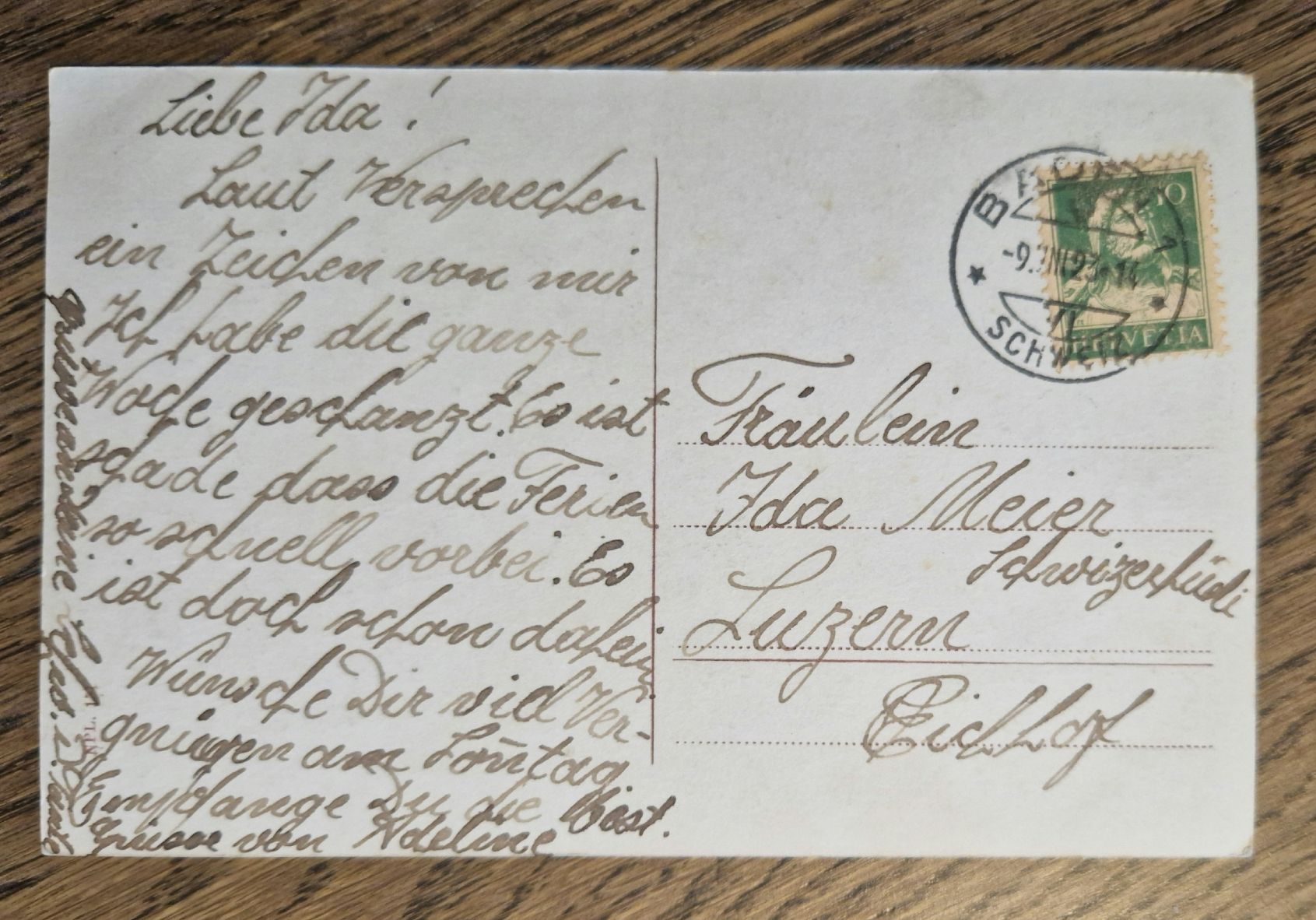Cartoline postali: Baden, Landvogteischloss 1923 – Usato da Ebikon venduto da Donar50 1