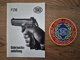 SIG P 210 Gebrauchsanleitung und Stoffbadge