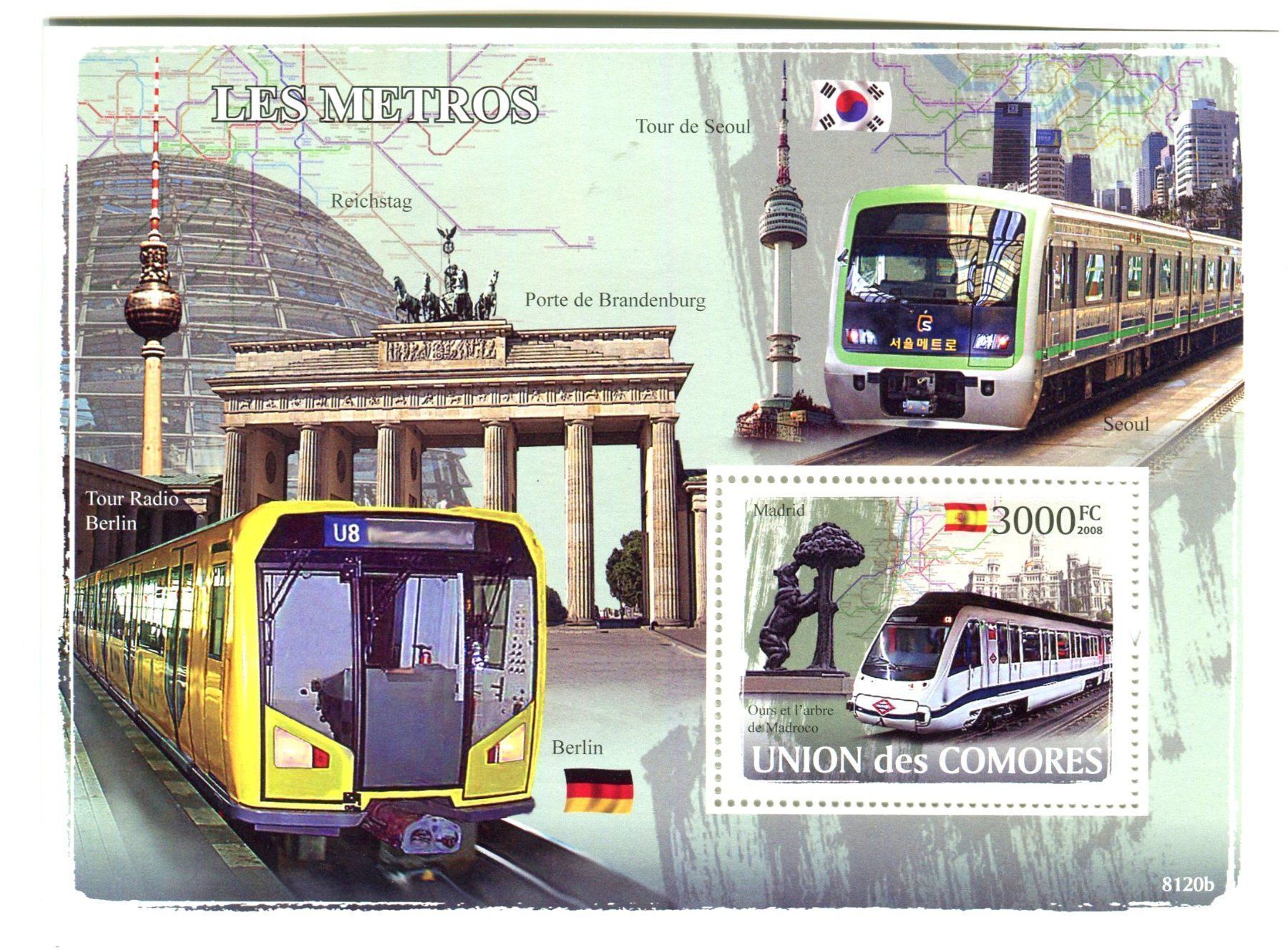 Alle Briefmarken: Block "Metro". Komoren. – Neu und originalverpackt aus Basel von Butsch5