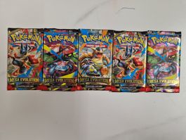 5x Mega Evolution Booster Pack (Sealed) EN
