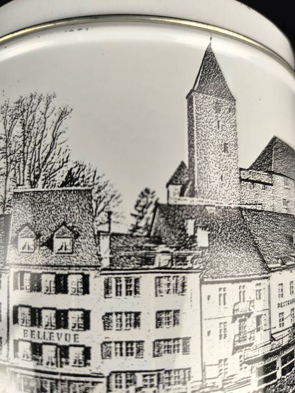 Zuccheriere: Dose mit einer historischen Stadtansicht – Usato da Rüti ZH venduto da Restwert_Rueti_ZH 1