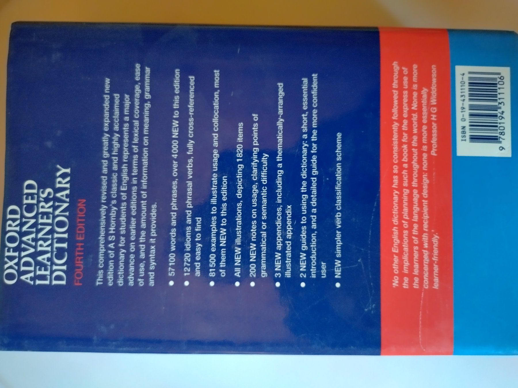 Livres: Dictionnaire Oxford Advanced Learner's 4e éd – D'occasion à Ollon VD par yva_g28f 1