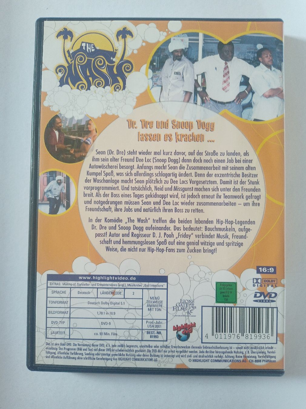 Alle DVDs: DVD: The Wash - Dr. Dre & Snoop Dogg, Original Version – Gebraucht aus Tann von Veebee6 1