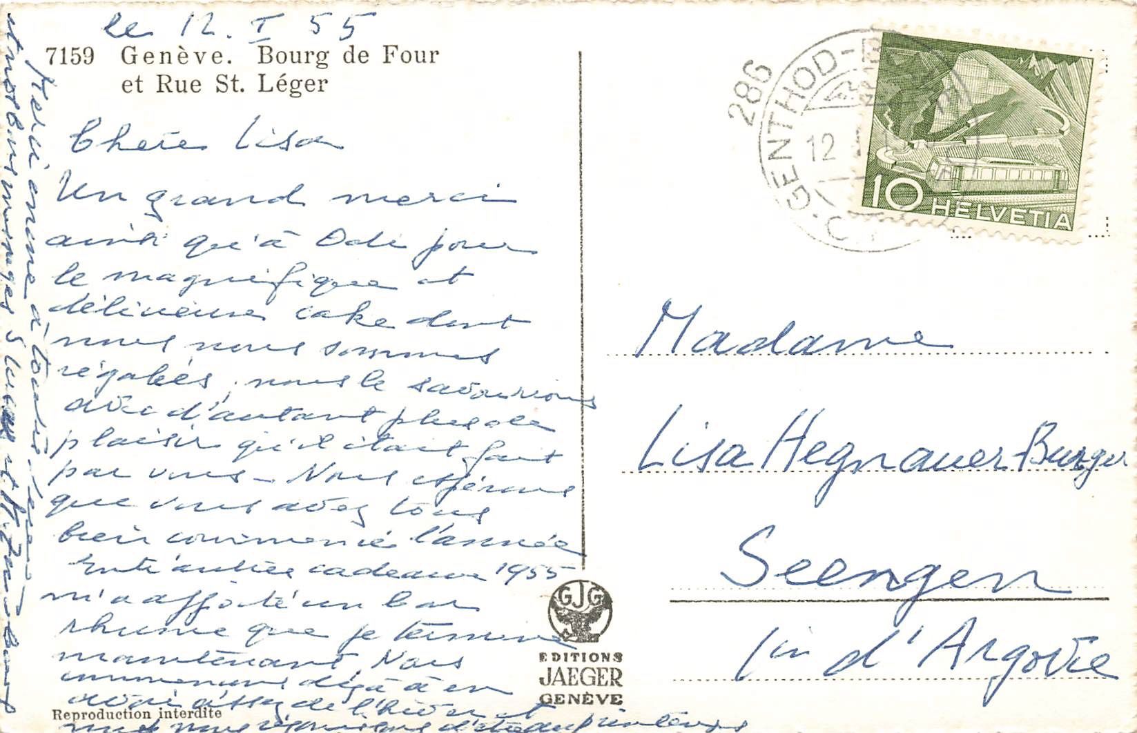 Cartoline postali: Geneve bourg de four et rue st. leger – Usato da Biasca venduto da Blenio71 1