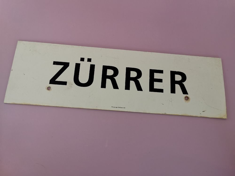 Vintage Zürrer Metal Sign Advertising Collectible (Gebraucht) in ...