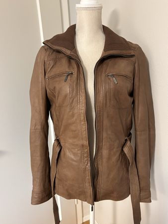 Tolle TCM Echtleder Jacke, Braun, Grösse 38