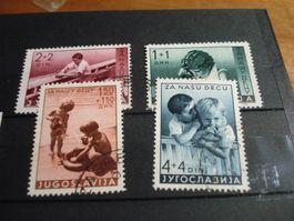 Satz Jugoslawien um 1937 o, Kinder, Zuschlagsmarken