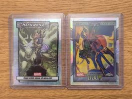 Marvel Trading Cards 2er Set "Doom" "Iron Fist" Chrome