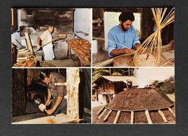 AK Freilichtmuseum Ballenberg Backen Korben Trog machen