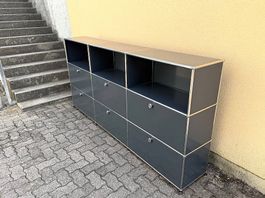 USM Haller Sideboard 2 Stück Anthrazit 3x3