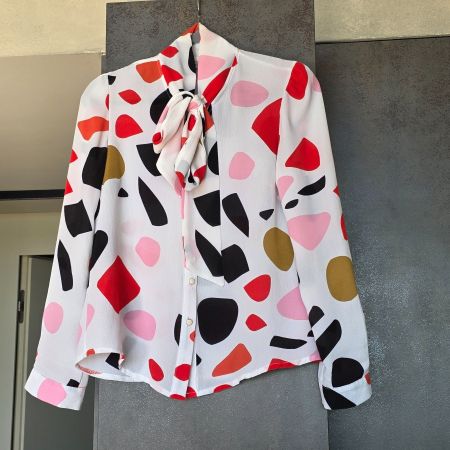 🐸 ELEGANTE BLUSE MIT SCHLEIFE M