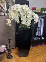Bodenvase mit künstliche Orchideen XXL