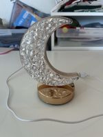 Tischleuchte Mond Gold Design kristallin guter Zustand