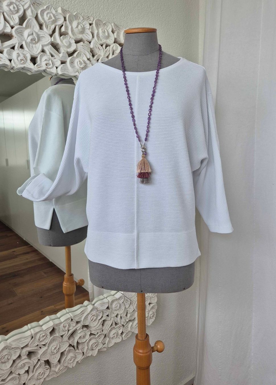 Opus Maglioni & Felpe: WEISSER SOMMERPULLOVER von OPUS Gr.36 passt zu NILE – Nuovo (secondo la descrizione) da Algetshausen venduto da Engel-99
