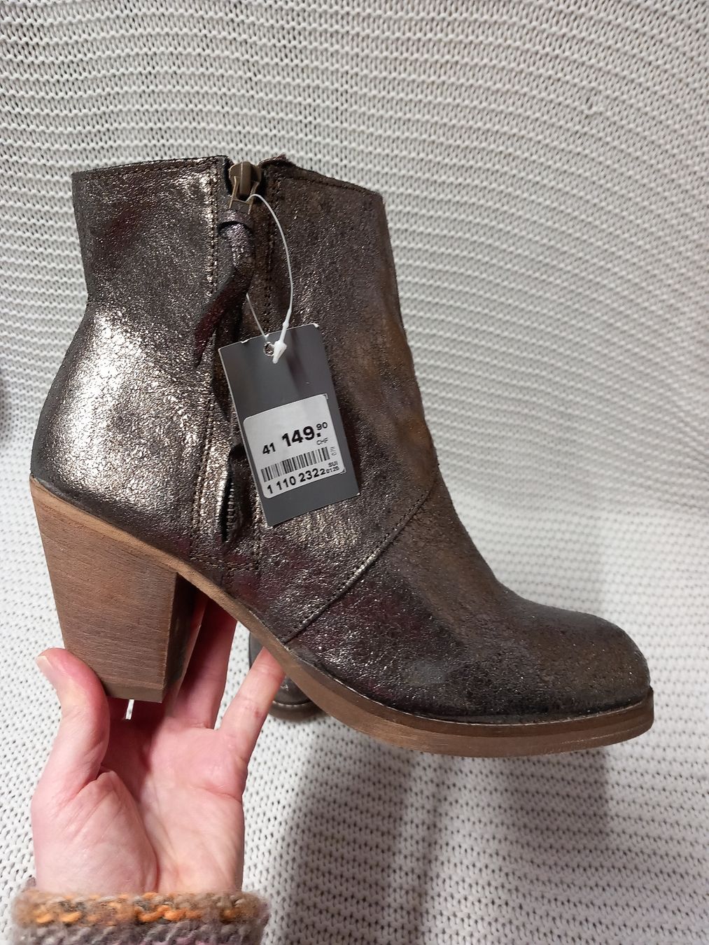 Scarpe da donna: OXMOX Leder-Stiefeletten Gr.41 Glitzer NEU – Nuovo (secondo la descrizione) da Gwatt (Thun) venduto da umwelt-brocki 2
