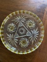Vintage Kristall Glass Torten Platte