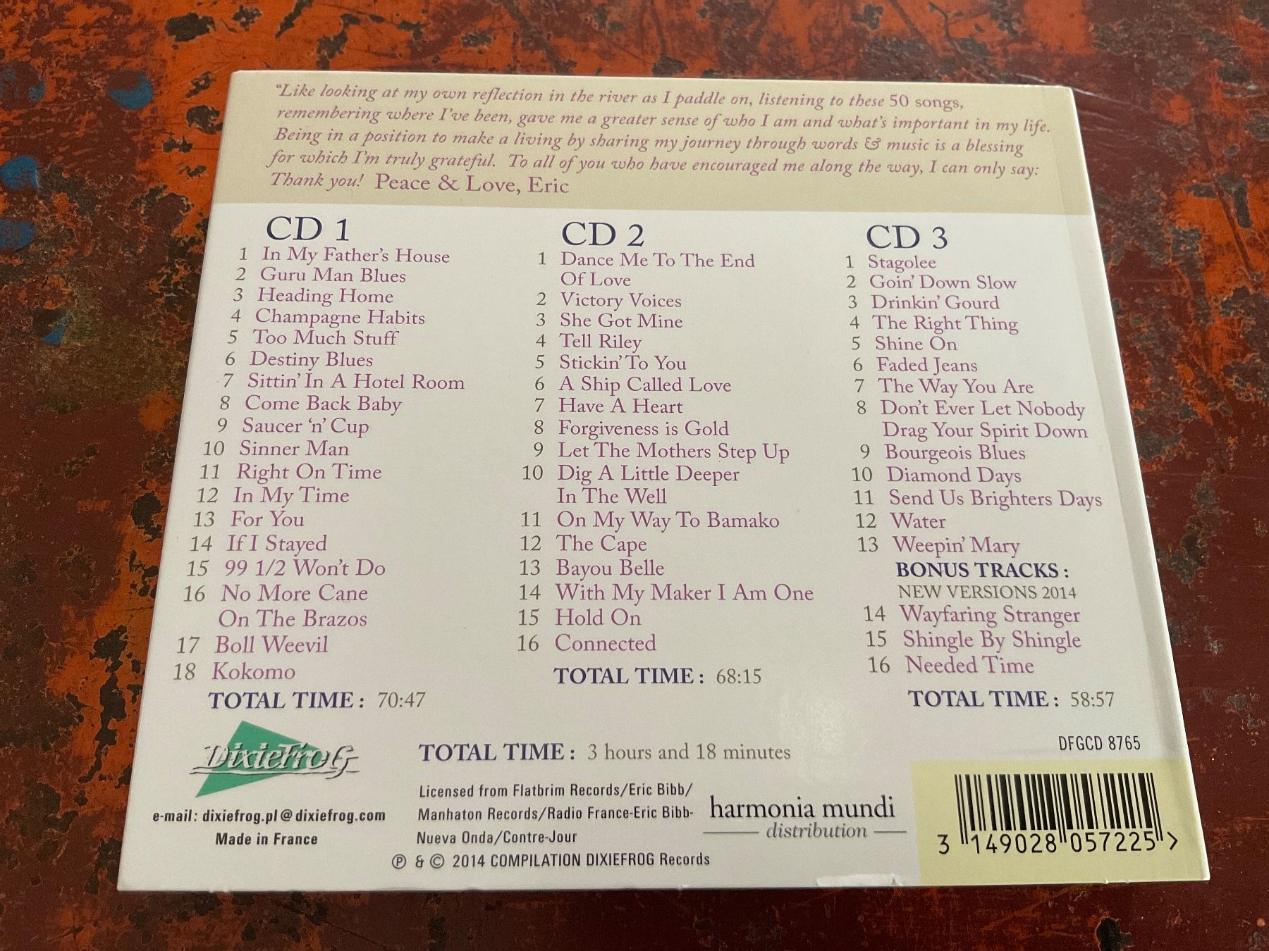 CD: Eric Bibb in 50 songs 3CD – Nuovo (secondo la descrizione) da Delémont venduto da vinylfreak01 1