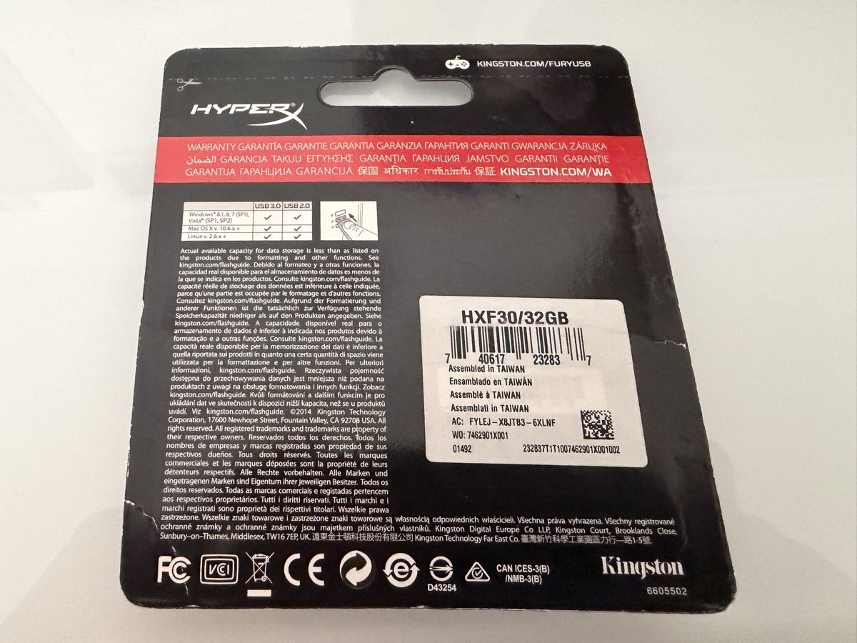 Componenti elettronici: Hyper Fury 32gb – Nuovo e nell'imballaggio originale da Uznach venduto da enrico06 1