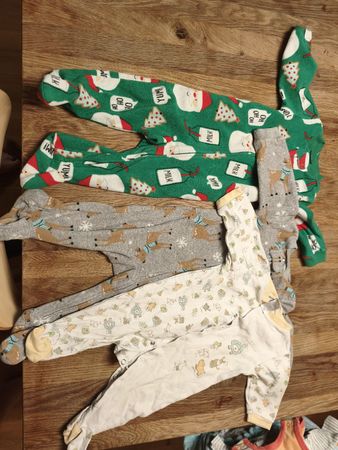 pyama Grösse 68 3 Stück Weihnachten & Tiere