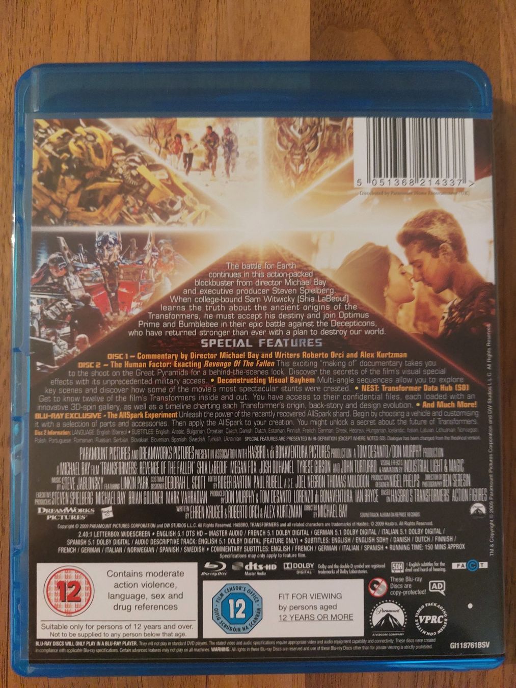 Alle DVDs: Blu Ray - Transformers 2 Die Rache – Gebraucht aus Rheinfelden von FilmAuktion 1
