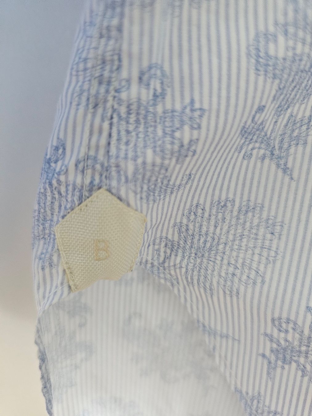Camicette: Damenbluse "Bruni" blau/weiss mit Muster Gr. 40, Baumwolle – Nuovo (secondo la descrizione) da Sirnach venduto da windrad65 1