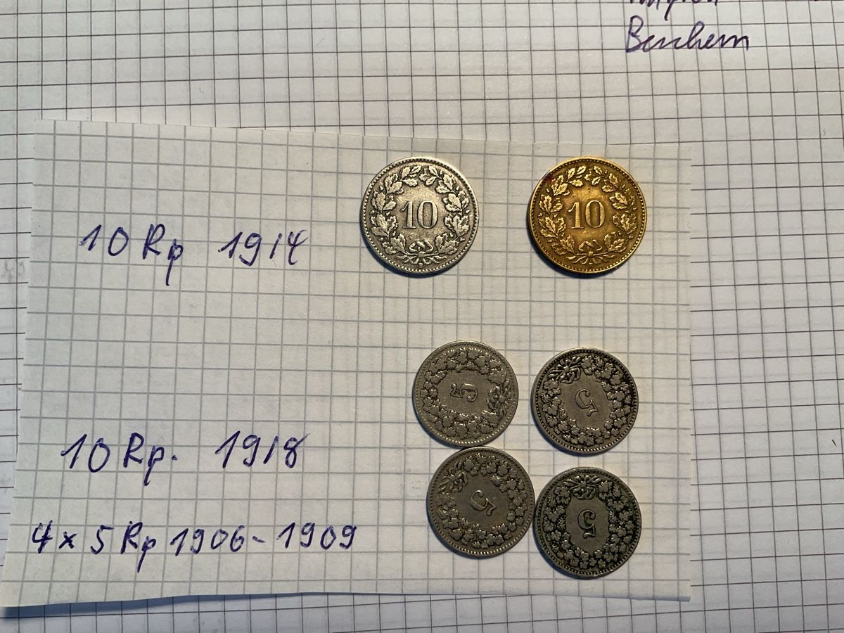 Tutti le monete: 10 Rappen 1918 Messing  – Usato da Ursenbach venduto da tho_8s6p
