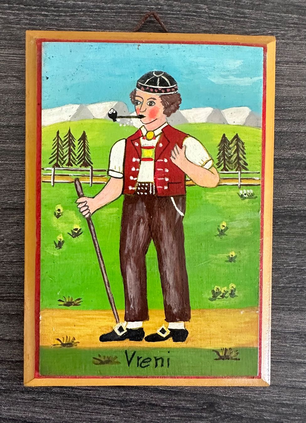 Dipinti: Original Gemälde Appenzeller sign. E. Spahr, Bauernmalerei – Usato da Zürich venduto da brazerola 1