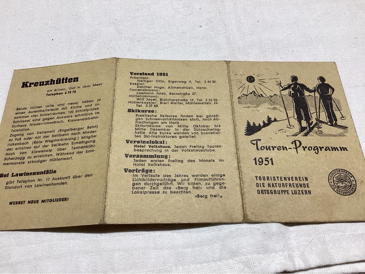 Cartoline postali: LUZERN dépliant pub 1951 – Usato da Luc (Ayent) venduto da Rebouille 3