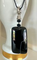 XXL Onyx Anhänger 925 Silber – massiv & markant Unikat 8.5cm