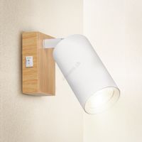 Brilagi - Wand-Spotleuchte SELE 1xGU10/30W/230Vweiss/Eiche-D