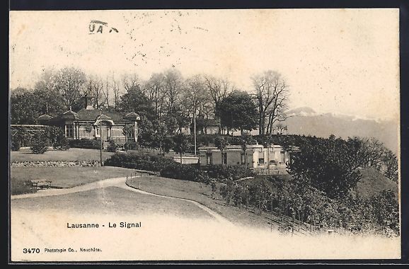 Cartoline postali: AK Lausanne, Le Signal, 1906 – Usato da Berlin venduto da bartko-reher