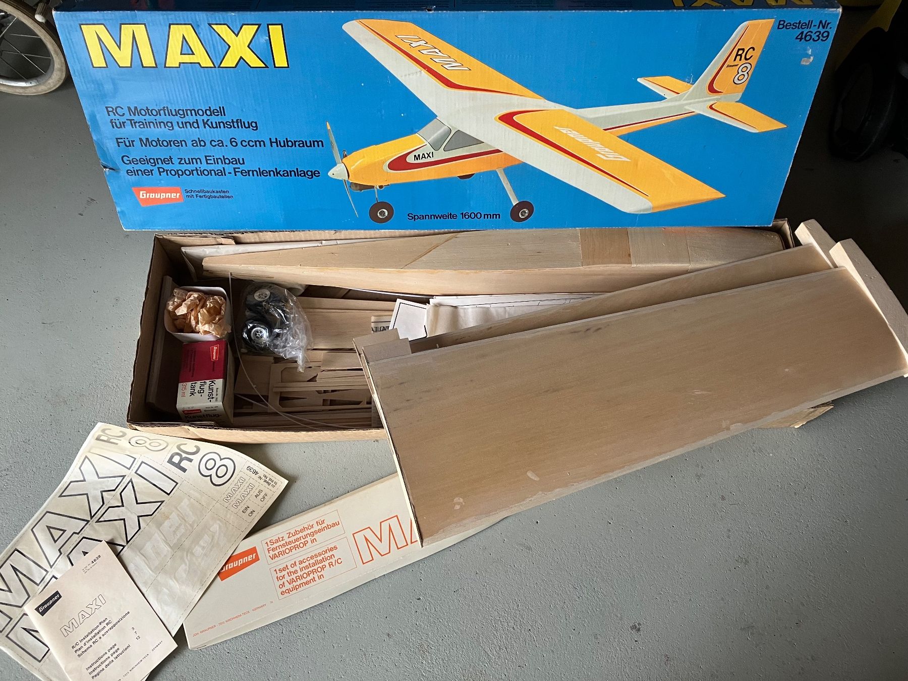 Graupner Modellismo RC: Graupner RC Flugmodell Maxi Spannweite 1600mm – Usato da Rüegsauschachen venduto da limek 1