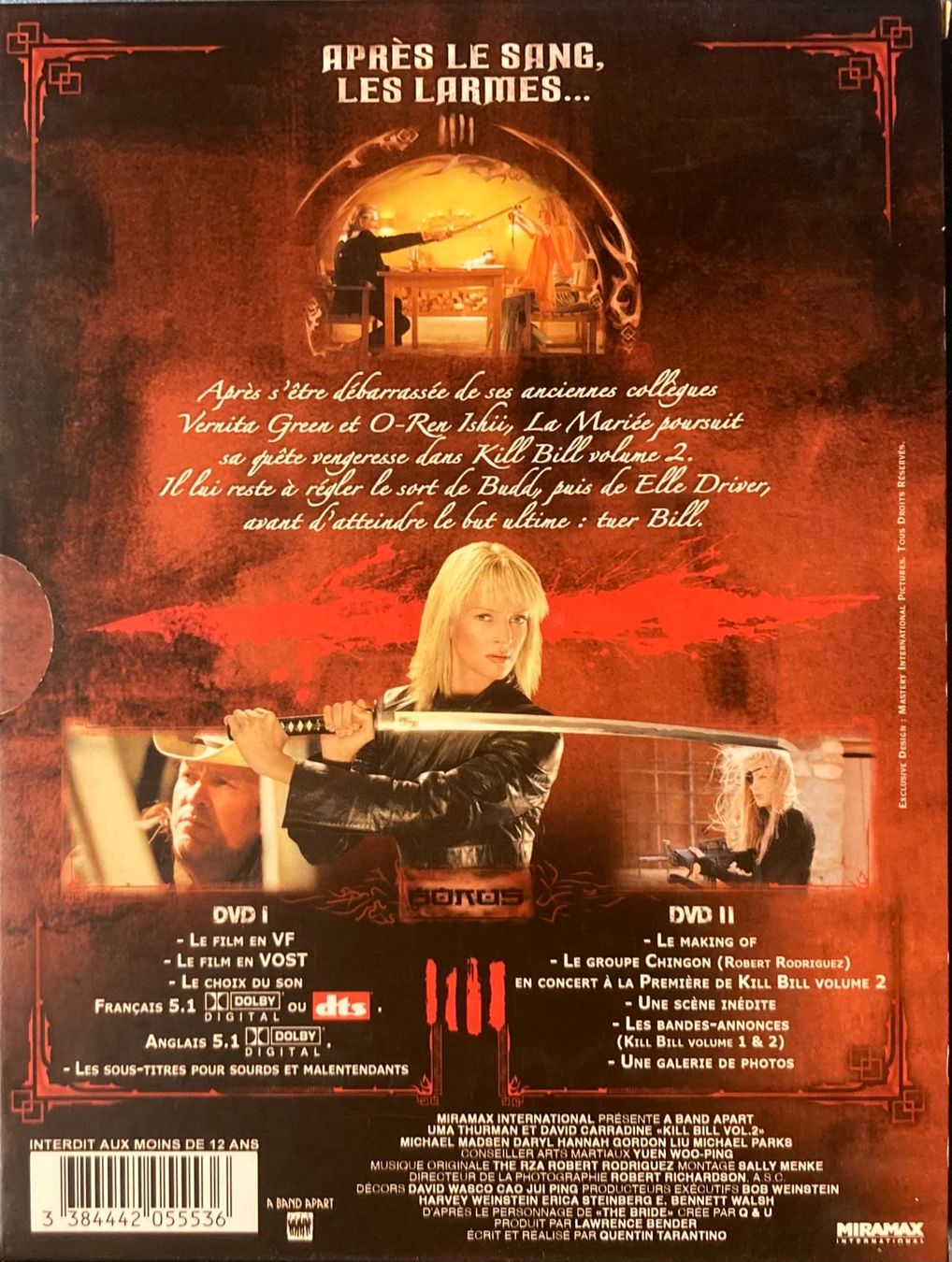 Tutti i DVDs: QUENTIN TARANTINO / UMA THURMAN - KILL BILL (VOLUME 2) – Usato da Poliez-Pittet venduto da Newtown-Records 1
