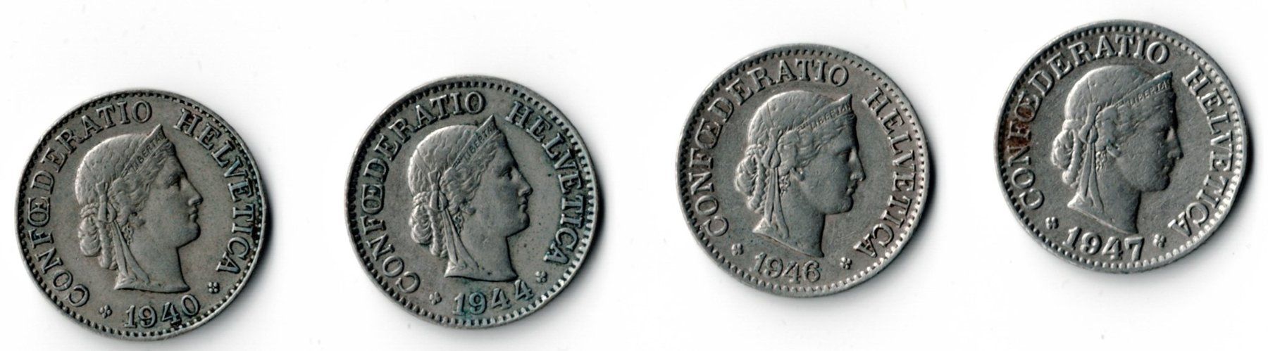 Tutti le monete: 1940_1944_1946_1947_10 Rappen – Usato da Hombrechtikon venduto da Fraese01